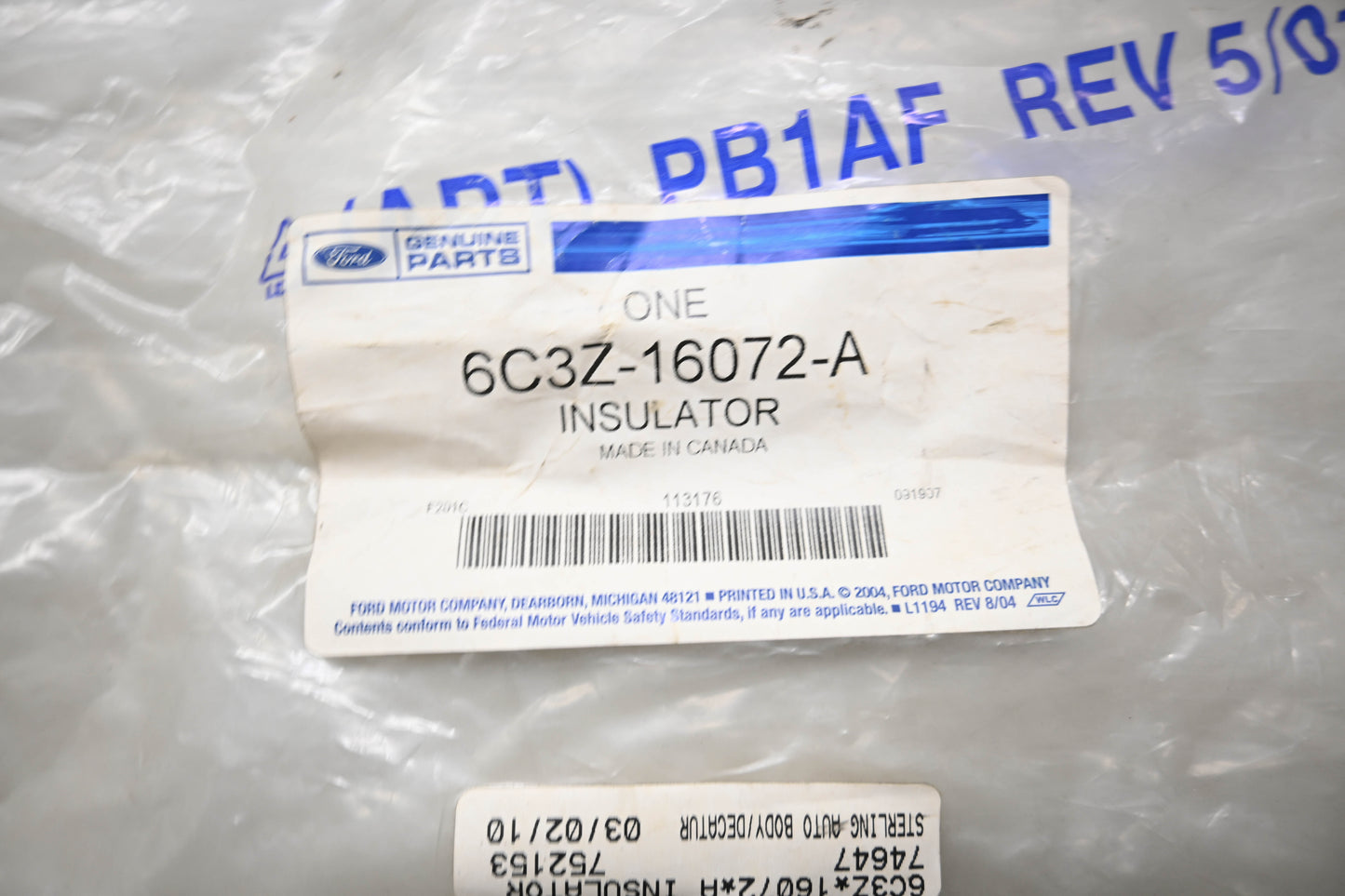 New OEM Ford 6C3Z-16072-A Insulator NOS