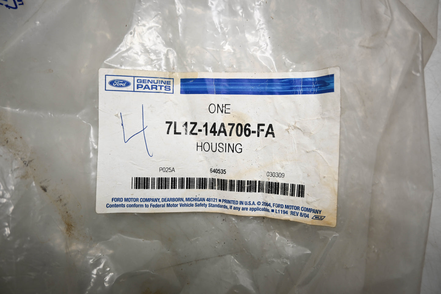 New OEM Ford 7L1Z-14A706-FA, 8L14-14A760-F Seat Track Housing NOS