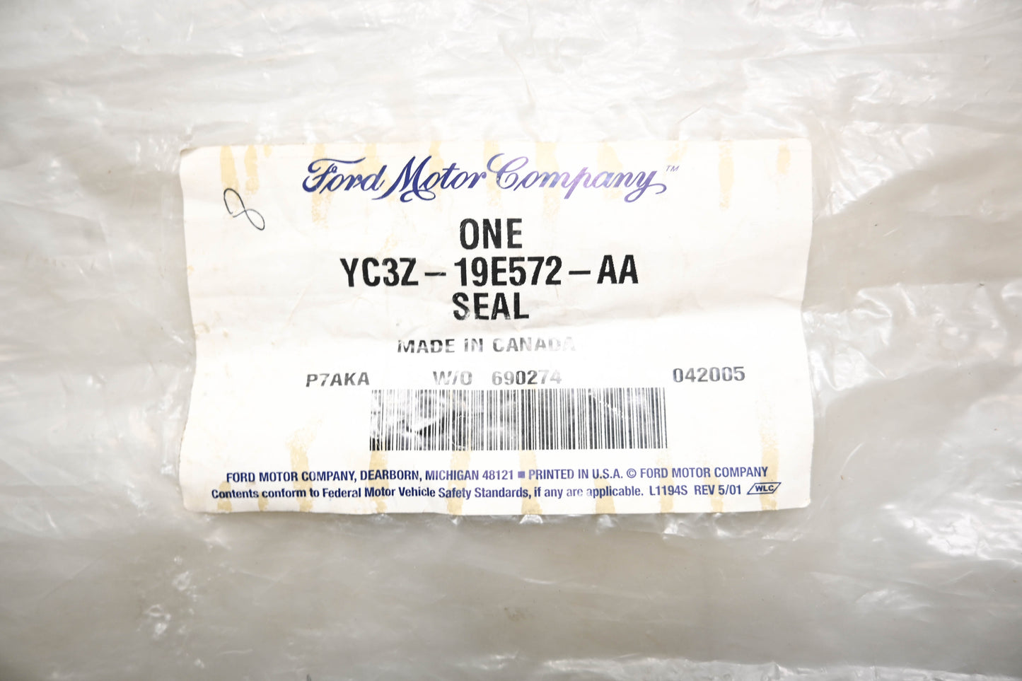 New OEM Ford YC3Z-19E572-AA Seal NOS