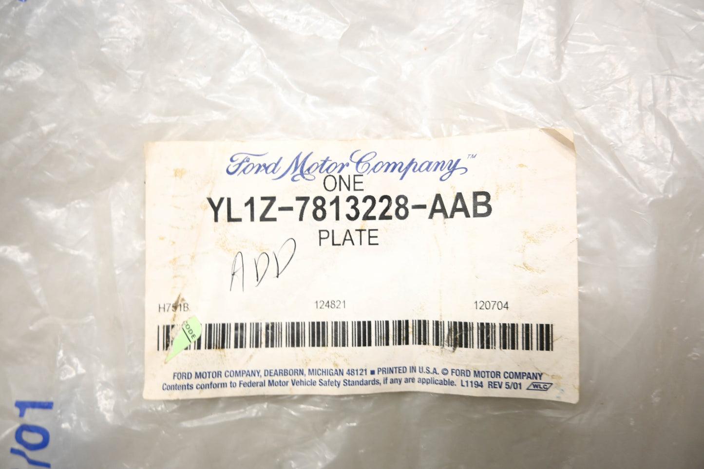 New OEM Ford YL1Z-7813228-AAB, F85B-7813244-AGW Interior Trim Plate NOS