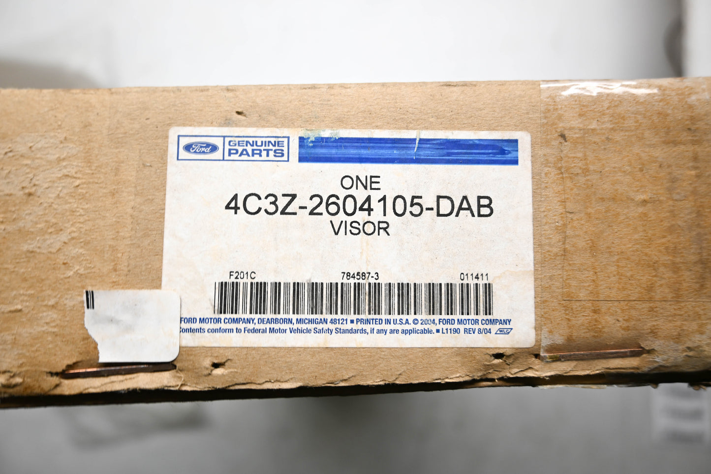 New OEM Ford 4C3Z-2604105-DAB Sun Visor NOS