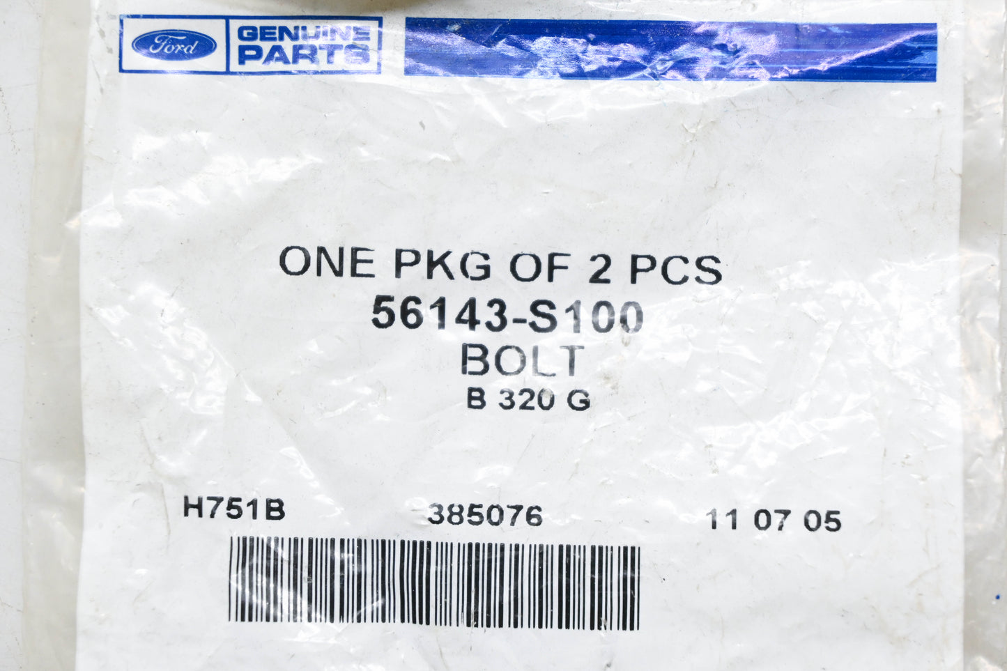 New OEM Ford 56143-S100 Hex Flange Bolts Qty 2 NOS