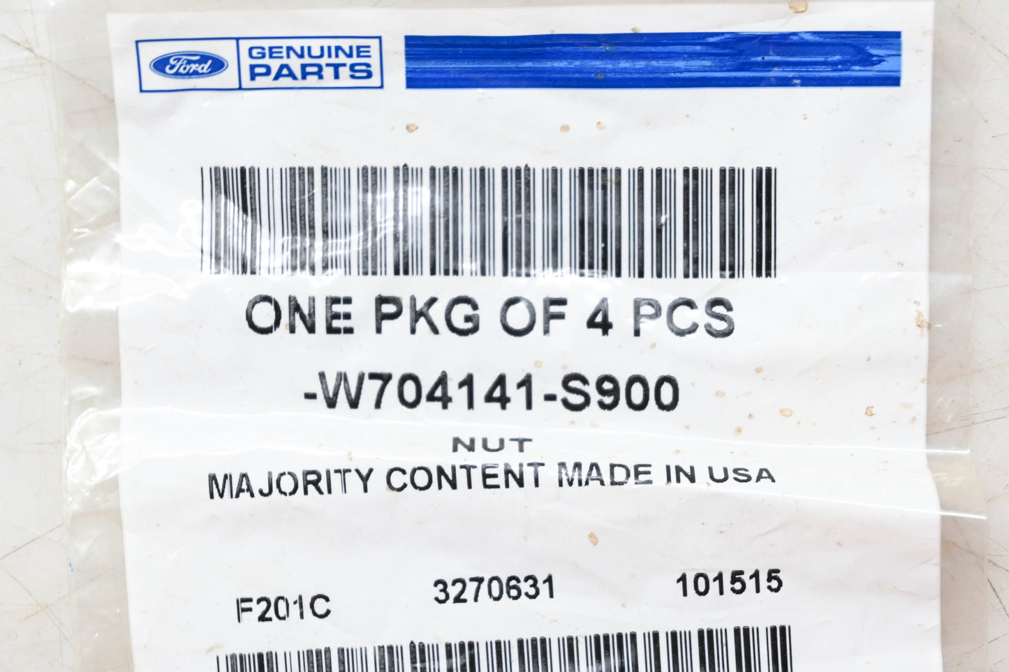 New OEM Ford W704141-S900 Hex Flange Nuts Qty 4 NOS