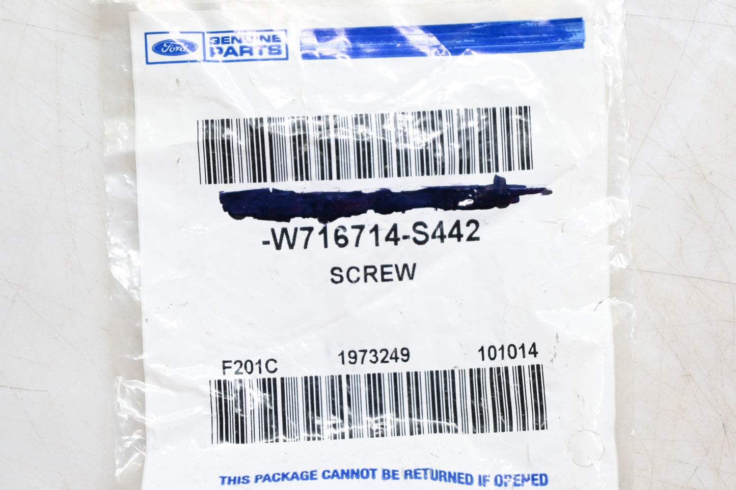 New OEM Ford W716714-S442 Support Trim Retainer Screw NOS