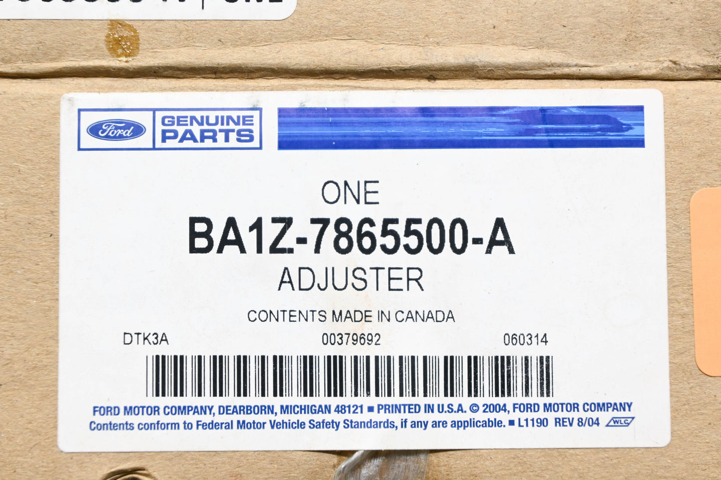 New OEM Ford BA1Z-7865500-A Lumbar Support Adjuster Assembly NOS