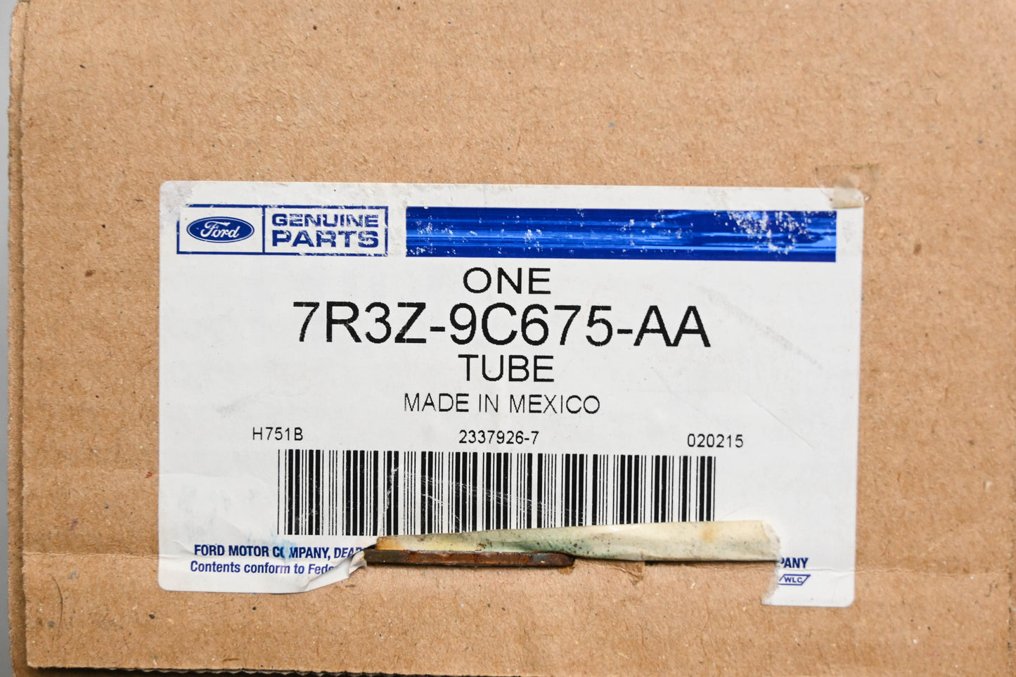 New OEM Ford 7R3Z-9C675-AA Air Cleaner Intake Tube NOS