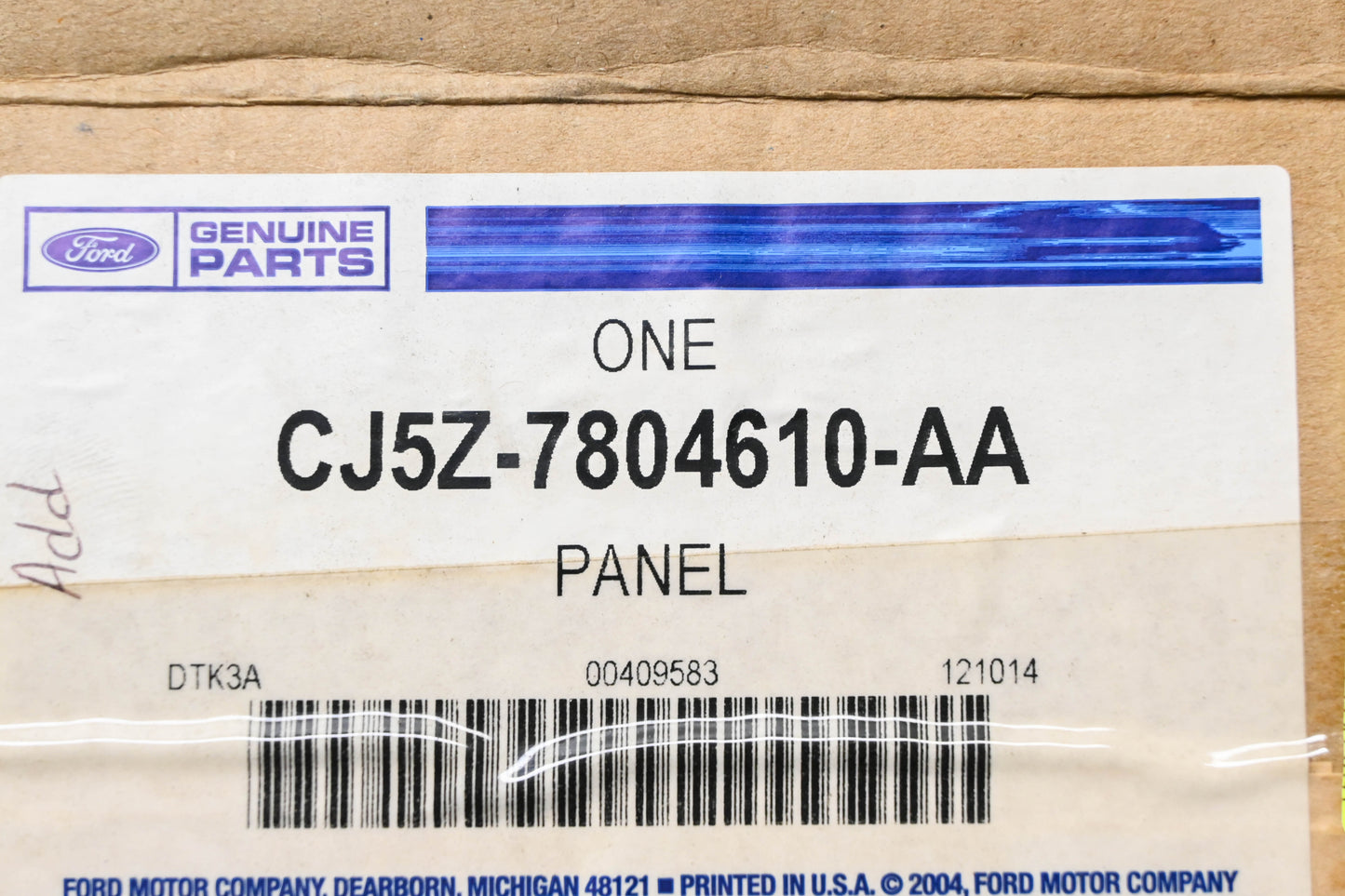New OEM Ford CJ5Z-7804610-AA Center Console Panel NOS
