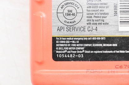 New OEM Motorcraft XO-15W40-QSD, 031508000063 15W-40 Diesel Motor Oil NOS