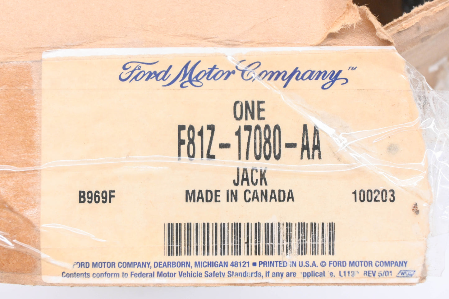 New OEM Ford F81Z-17080-AA Lifting Jack Assembly NOS