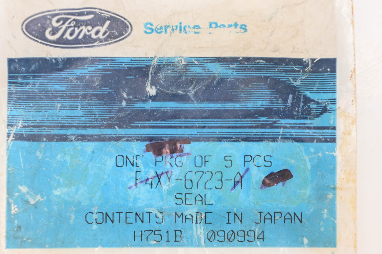 New OEM Ford F4XY-6723-A Oil Pan Gasket Seals Qty 5 NOS