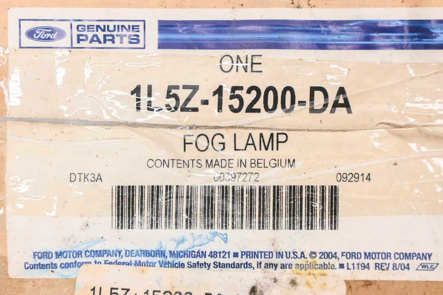 New OEM Ford 1L5Z-15200-DA, 1L54-15A255-BD, 89201531 Valeo Fog Lamp Assembly NOS
