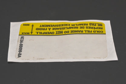 New OEM Ford 6C3Z-8B099-A Overfill Caution Decal NOS