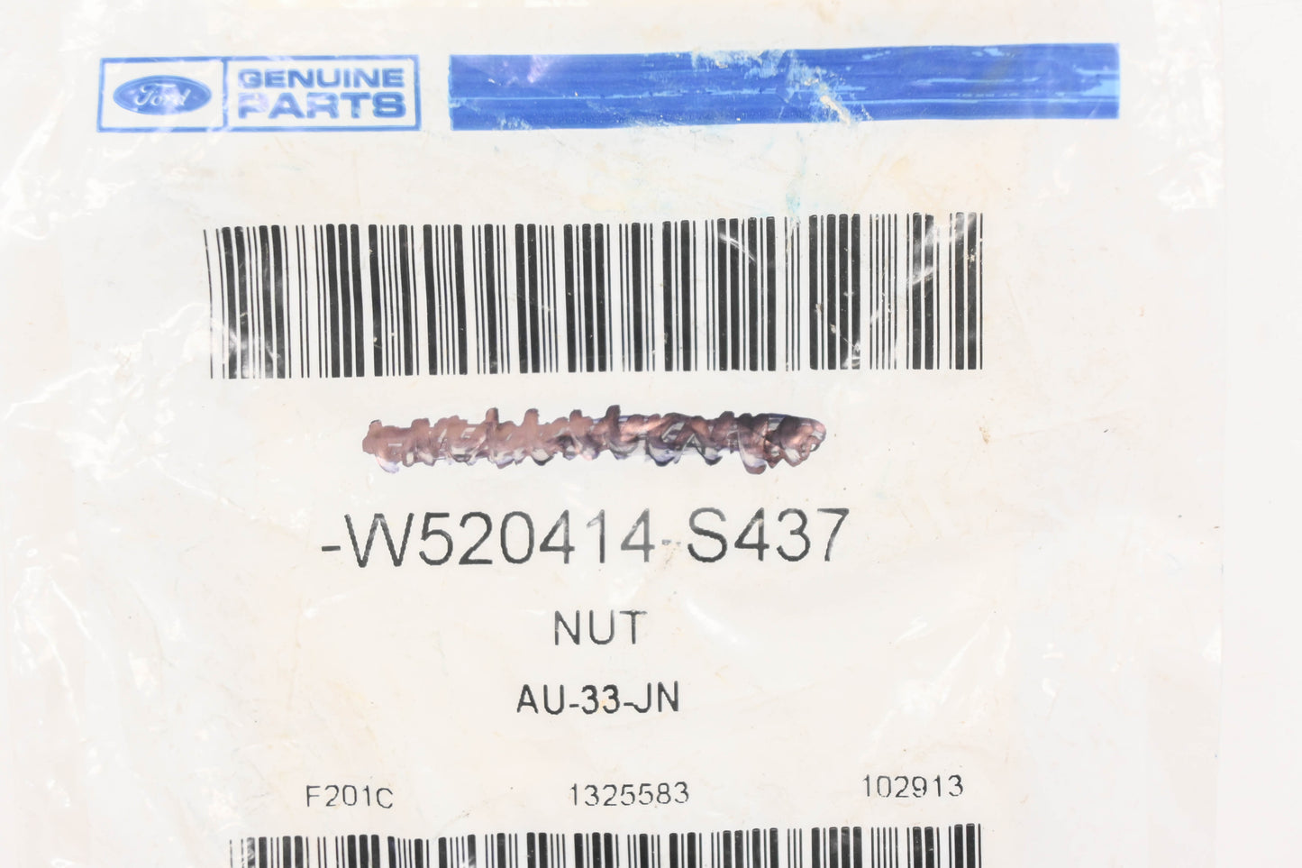 New OEM Ford W520414-S437 Alternator Nut NOS