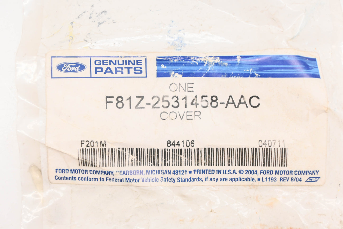 New OEM Ford F81Z-2531458-AAC Interior Trim Hole Cover NOS