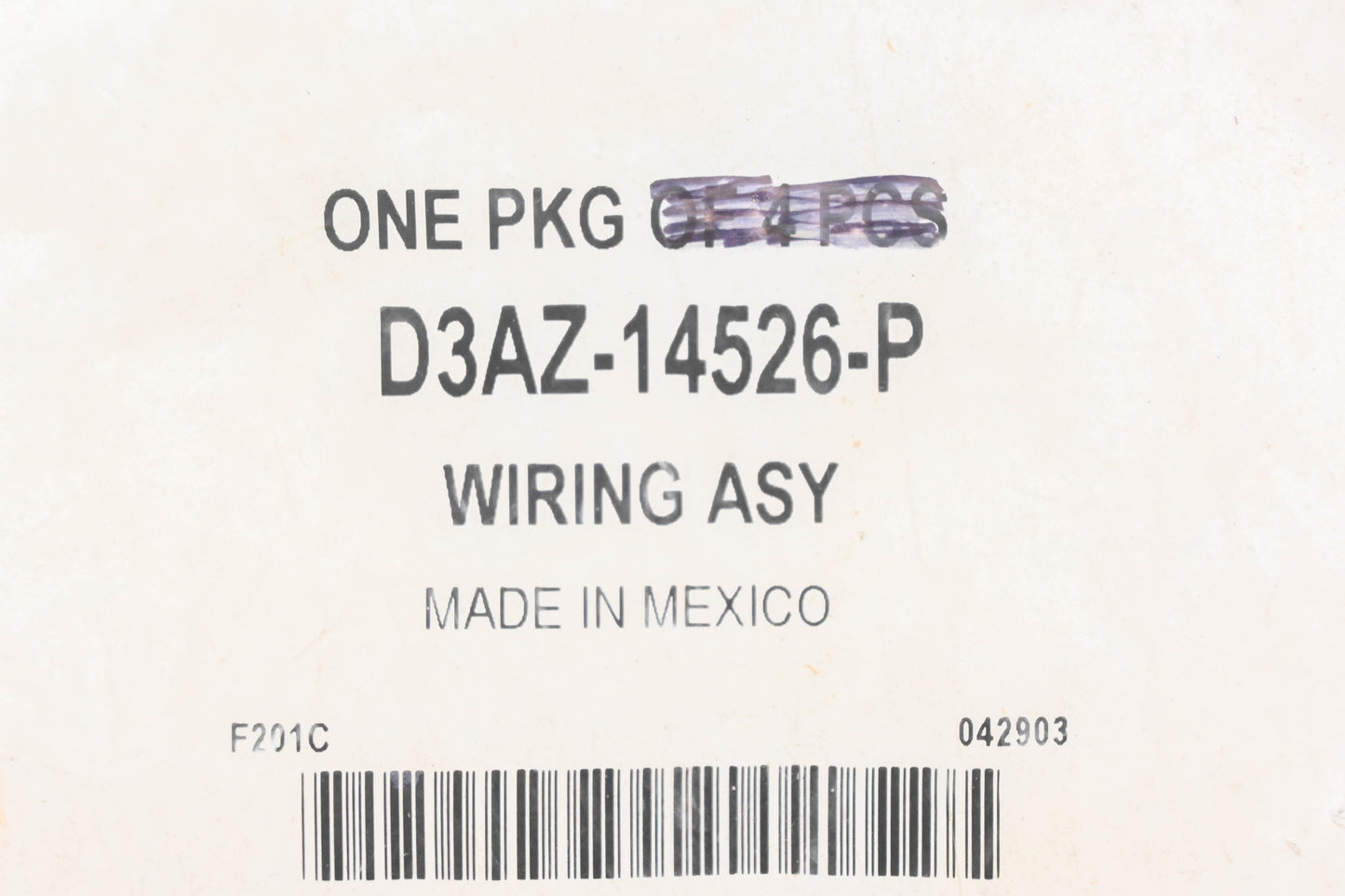 New OEM Ford D3AZ-14526-P, D3AB-14A600-AA Fusible Link Wiring Assembly NOS