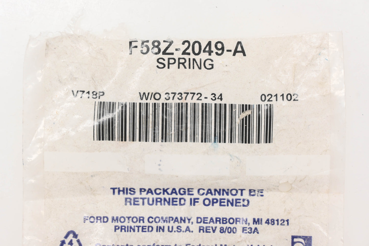 New OEM Ford F58Z-2049-A Brake Shoe Spring NOS