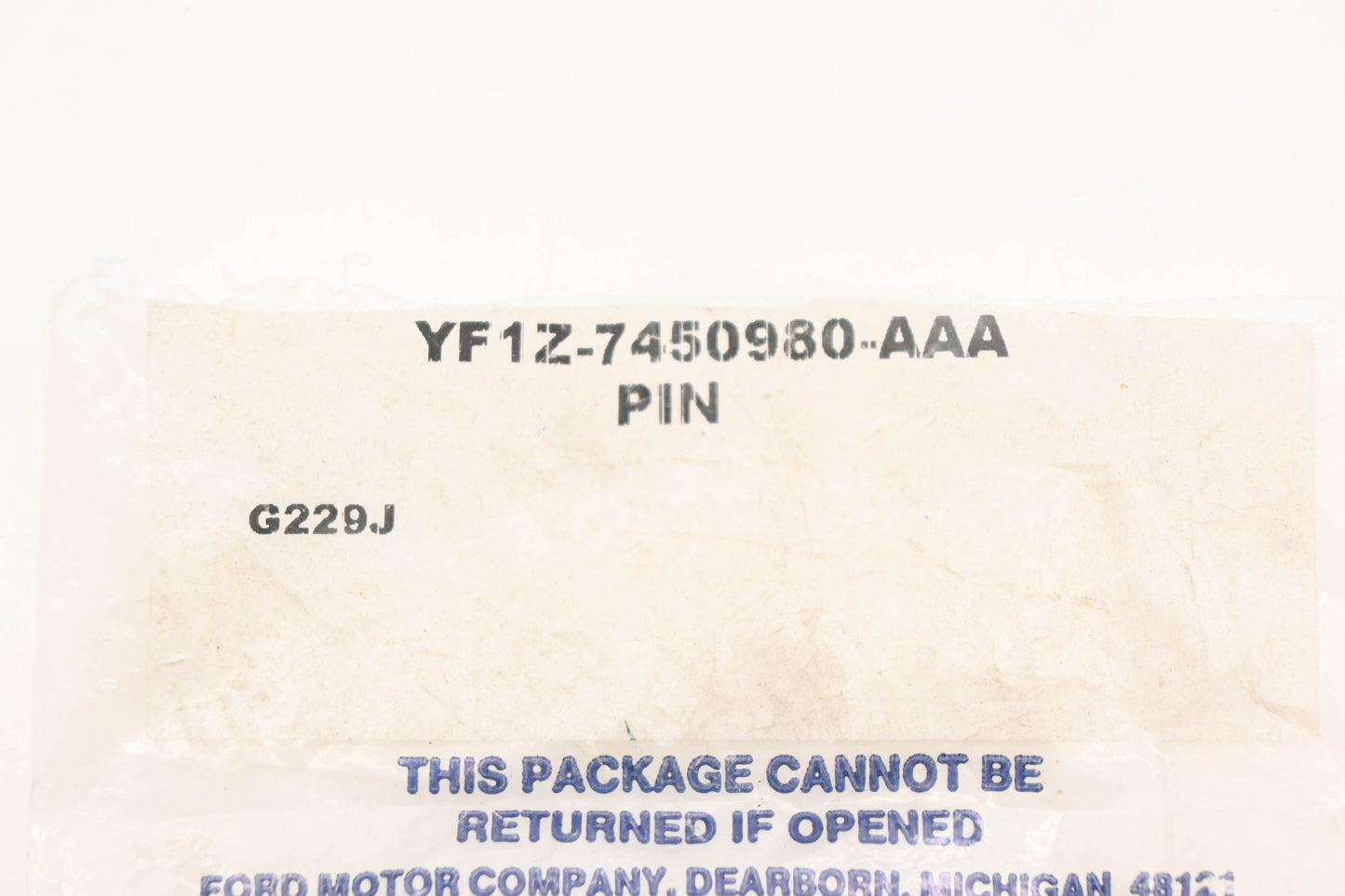 New OEM Ford YF1Z-7450980-AAA Retaining Pin NOS