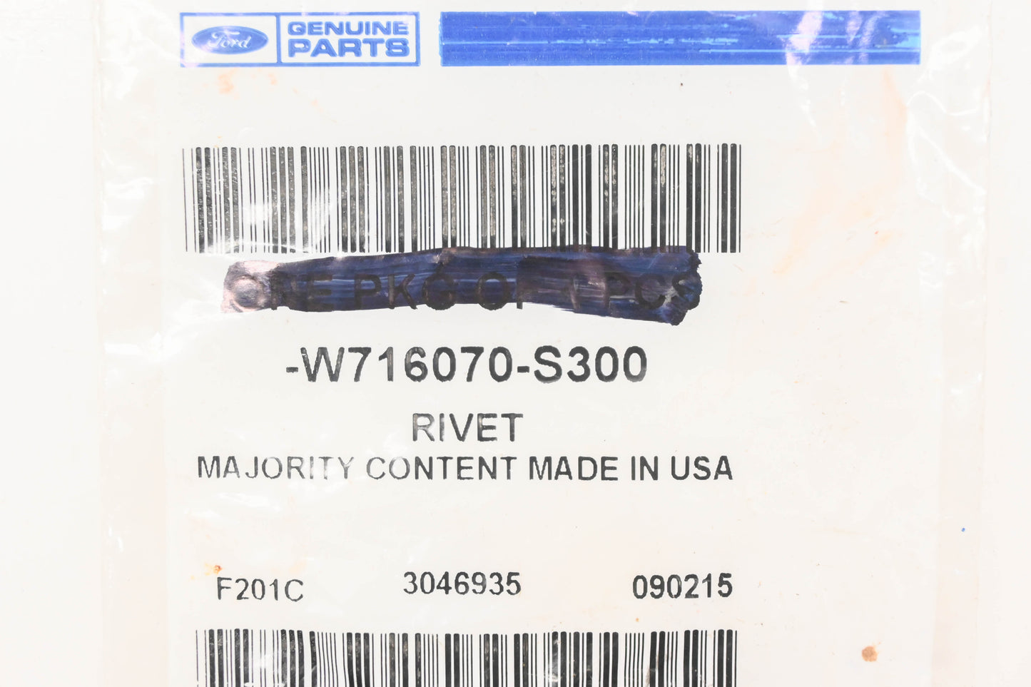 New OEM Ford W716070-S300 Rivets Qty 2 NOS