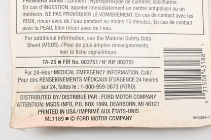 New OEM Motorcraft TA-25 Medium Strength Threadlock And Sealer 0.2 fl. Oz. NOS