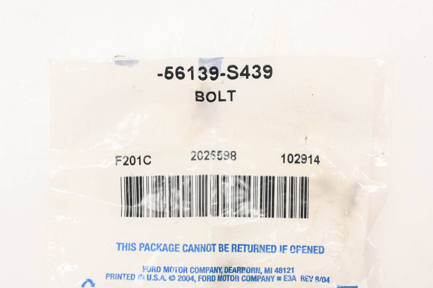 New OEM Ford 56139-S439 Flange Bolt 3/8-16x7/8 NOS