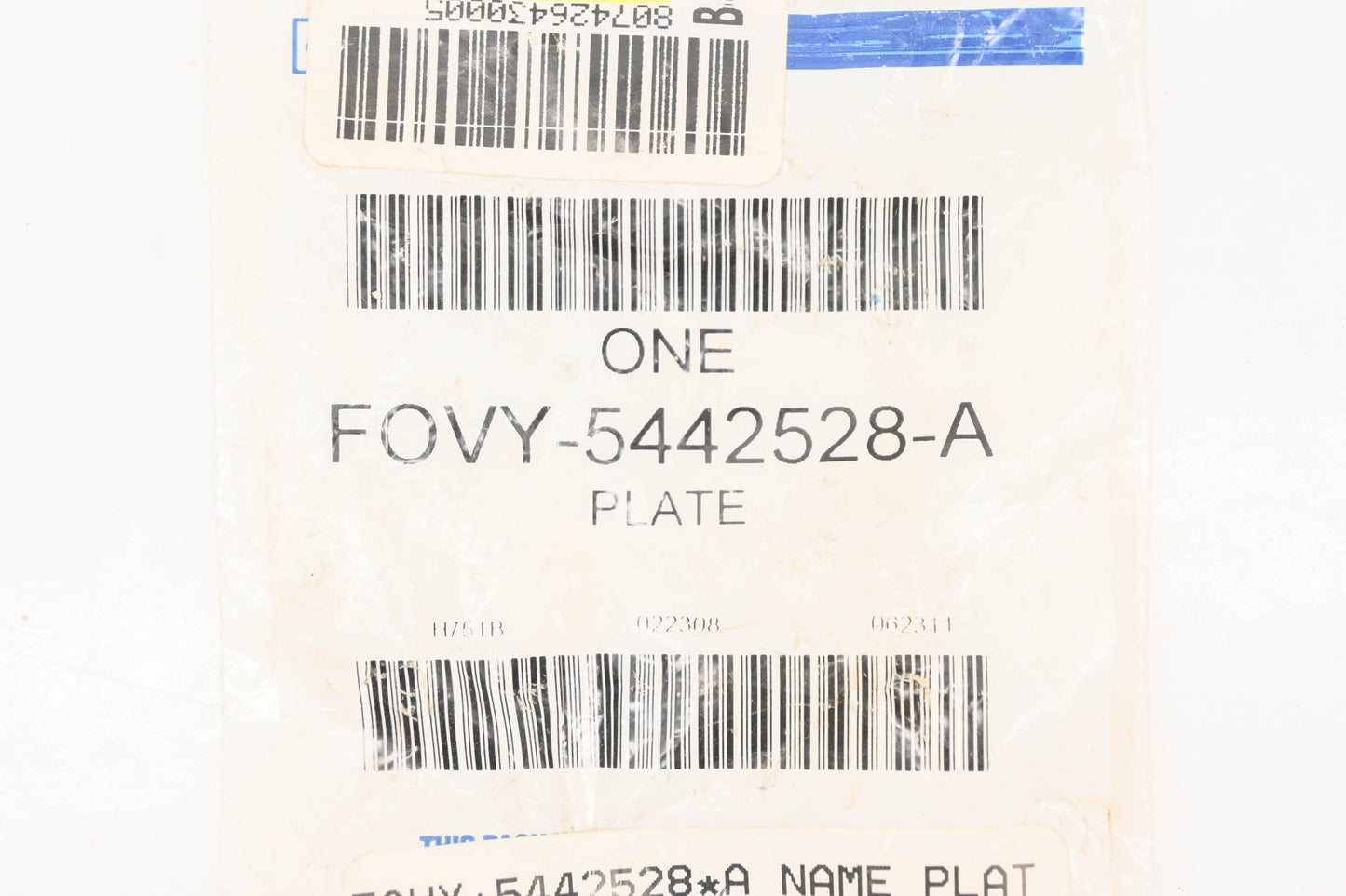 New OEM Ford FOVY-5442528-A, F0VY-5442528-A Lincoln Town Car Emblem Plate NOS