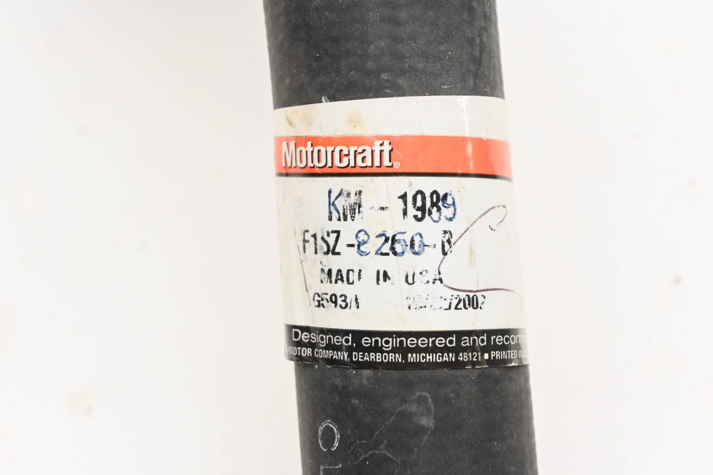 New OEM Motorcraft KM-1989, F1SZ-8260-B, KM1989 Radiator Coolant Hose NOS