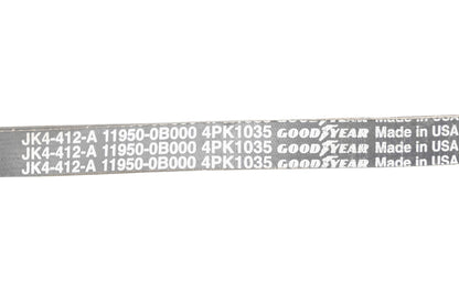 Goodyear JK4-412-A, 11950-0B000, 4PK1035 Serpentine V-Ribbed Belt NOS