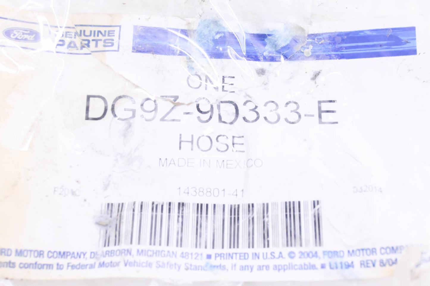 New OEM Ford DG9Z-9D333-E Connecting Hose NOS
