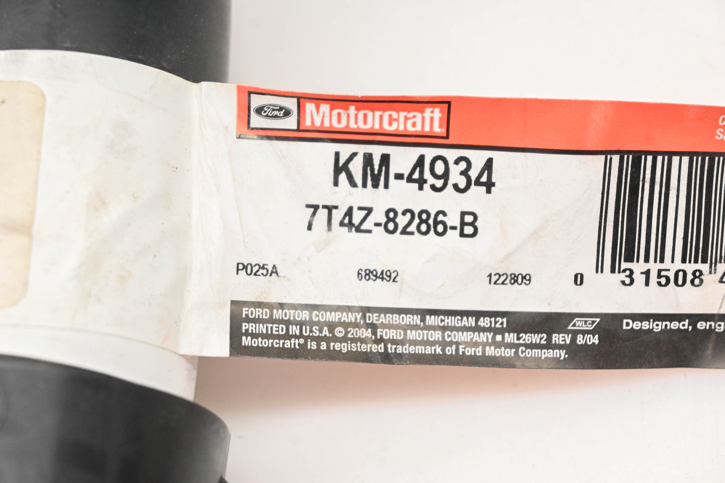 New OEM Motorcraft KM-4934, 7T4Z-8286-B, KM4934 Radiator Hose Assembly NOS