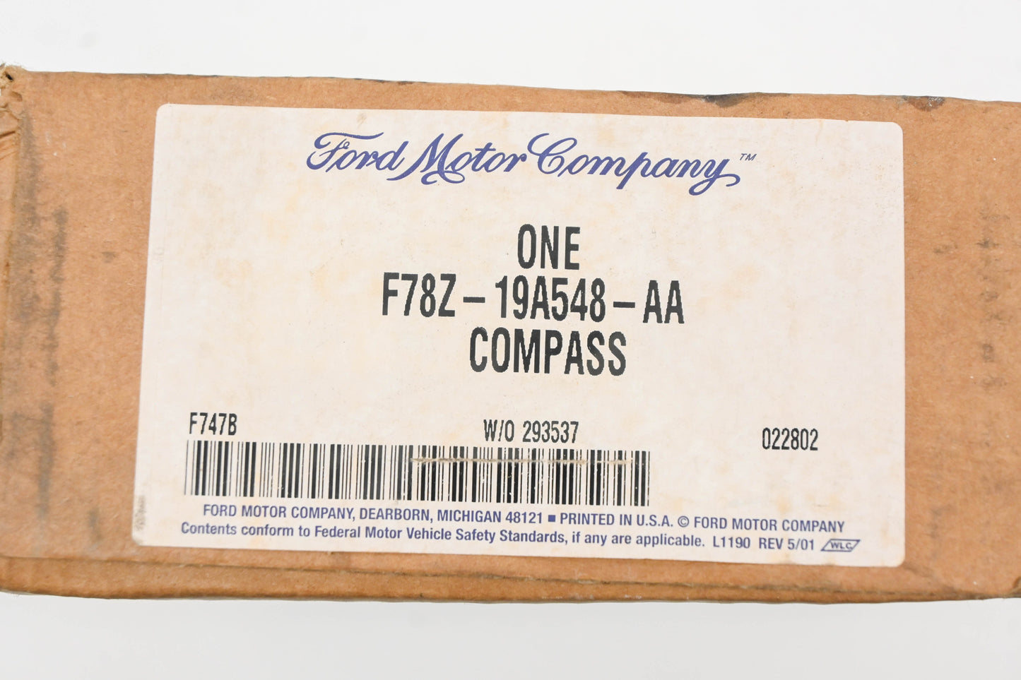 New OEM Ford F78Z-19A548-AA Compass Module NOS