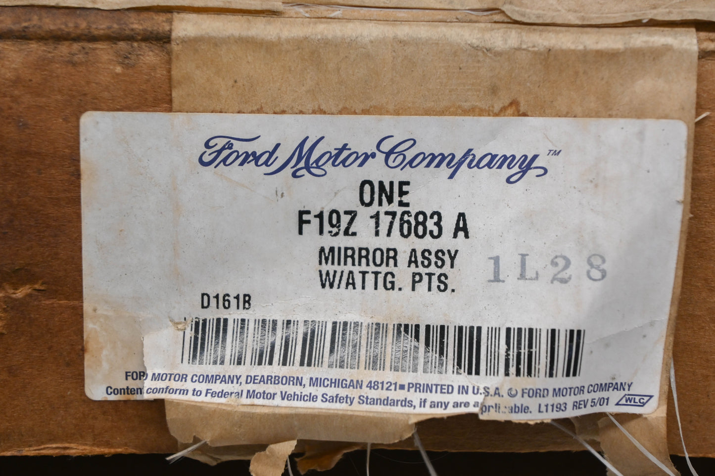 New OEM Ford F19Z-17683-A Black Side Mirror Assembly NOS