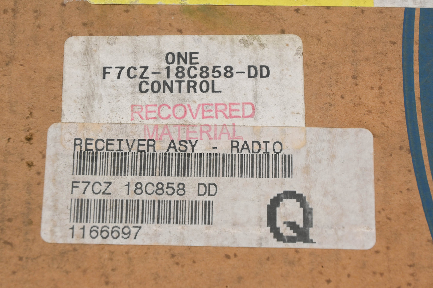 New OEM Ford F7CZ-18C858-DD AM/FM/Cassette Heater Control Panel NOS