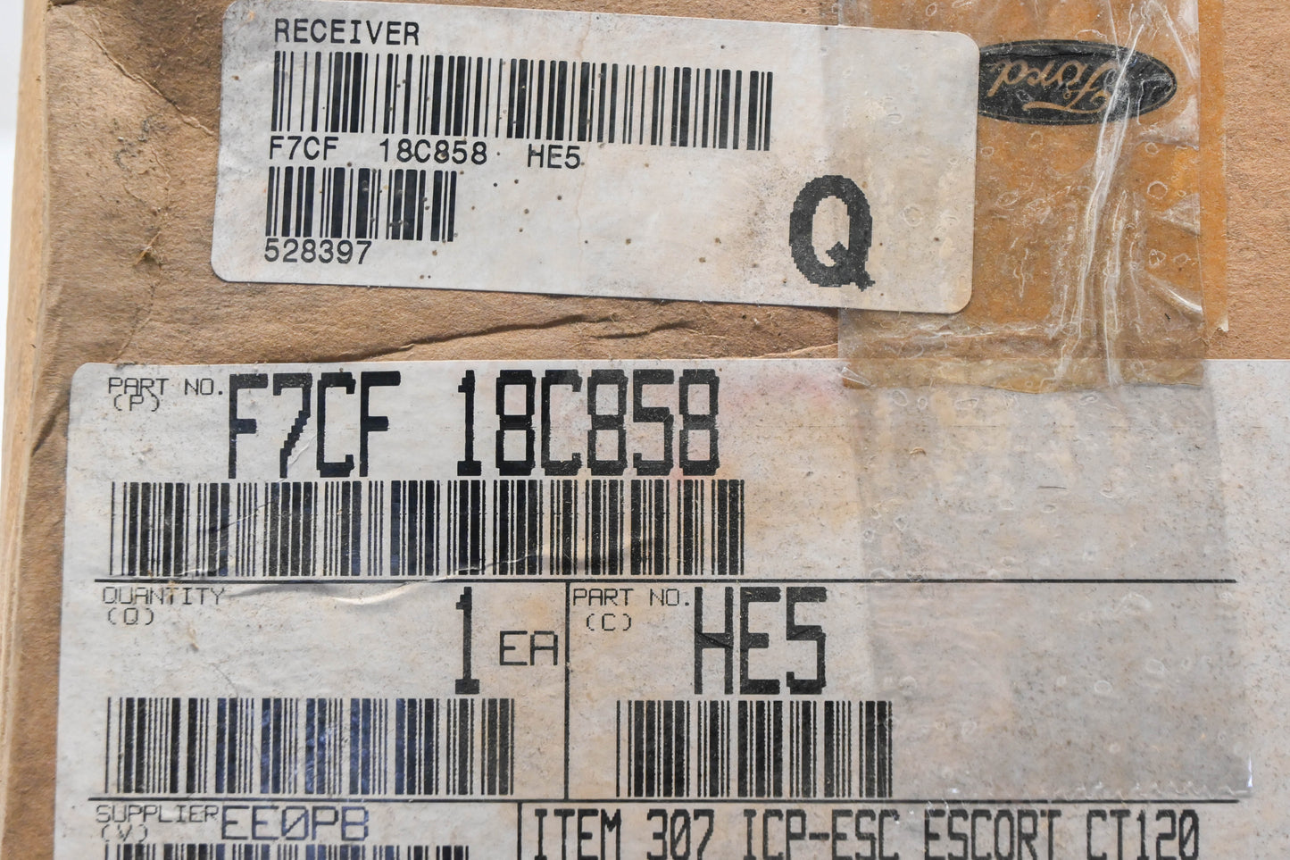 New OEM Ford F7CF-18C858-HE5 AM/FM/Cassette Heater Control Panel NOS