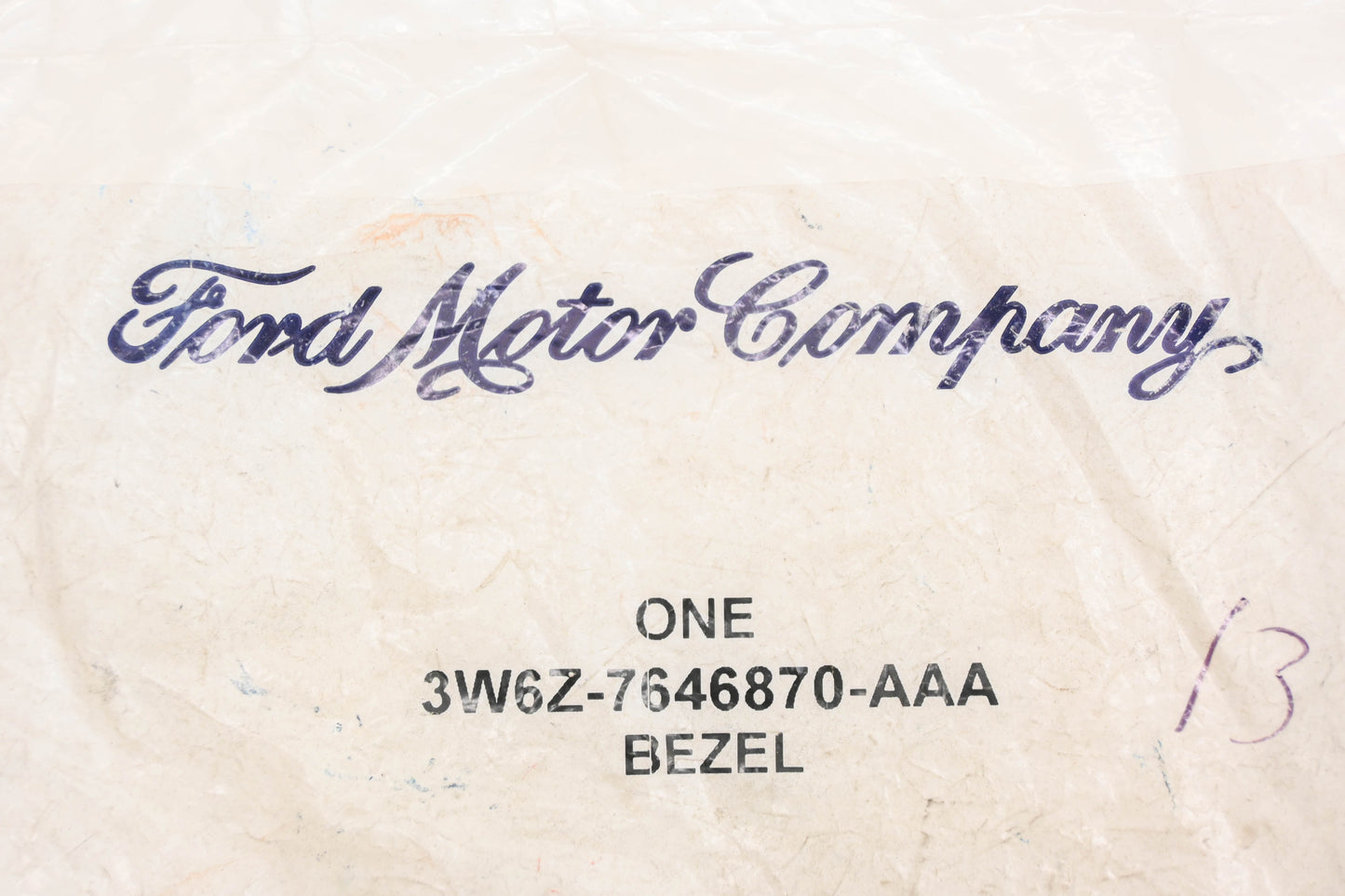 New OEM Ford 3W6Z-7646870-AAA Bezel NOS