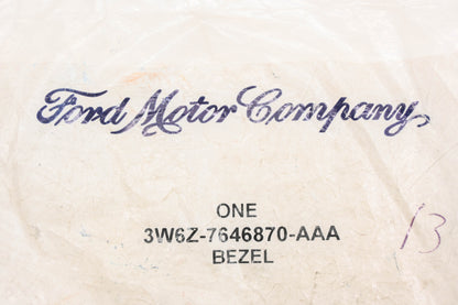 New OEM Ford 3W6Z-7646870-AAA Bezel NOS