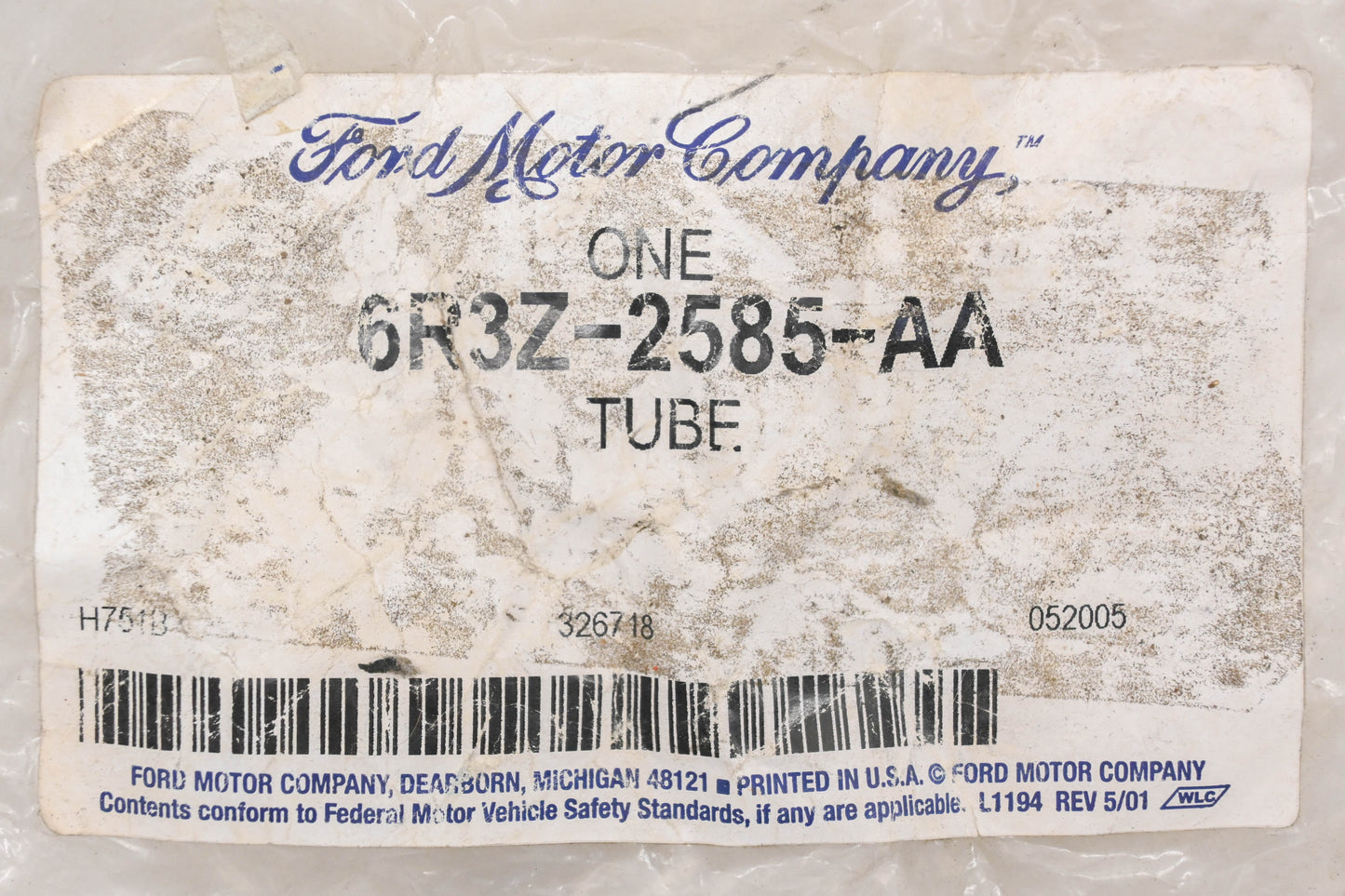 New OEM Ford 6R3Z-2585-AA Brake Line Tube NOS
