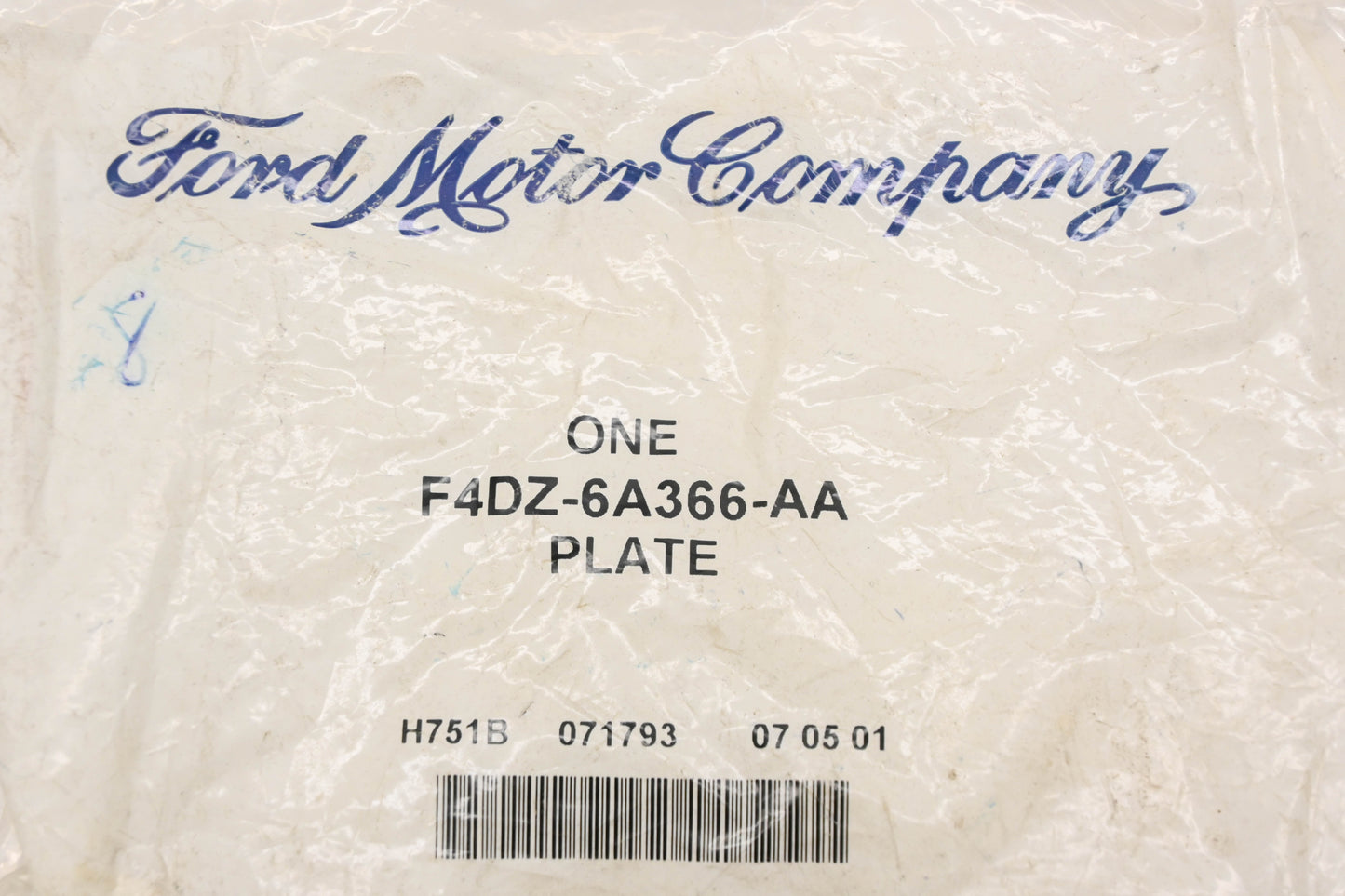 New OEM Ford F4DZ-6A366-AA Reinforcement Plate NOS