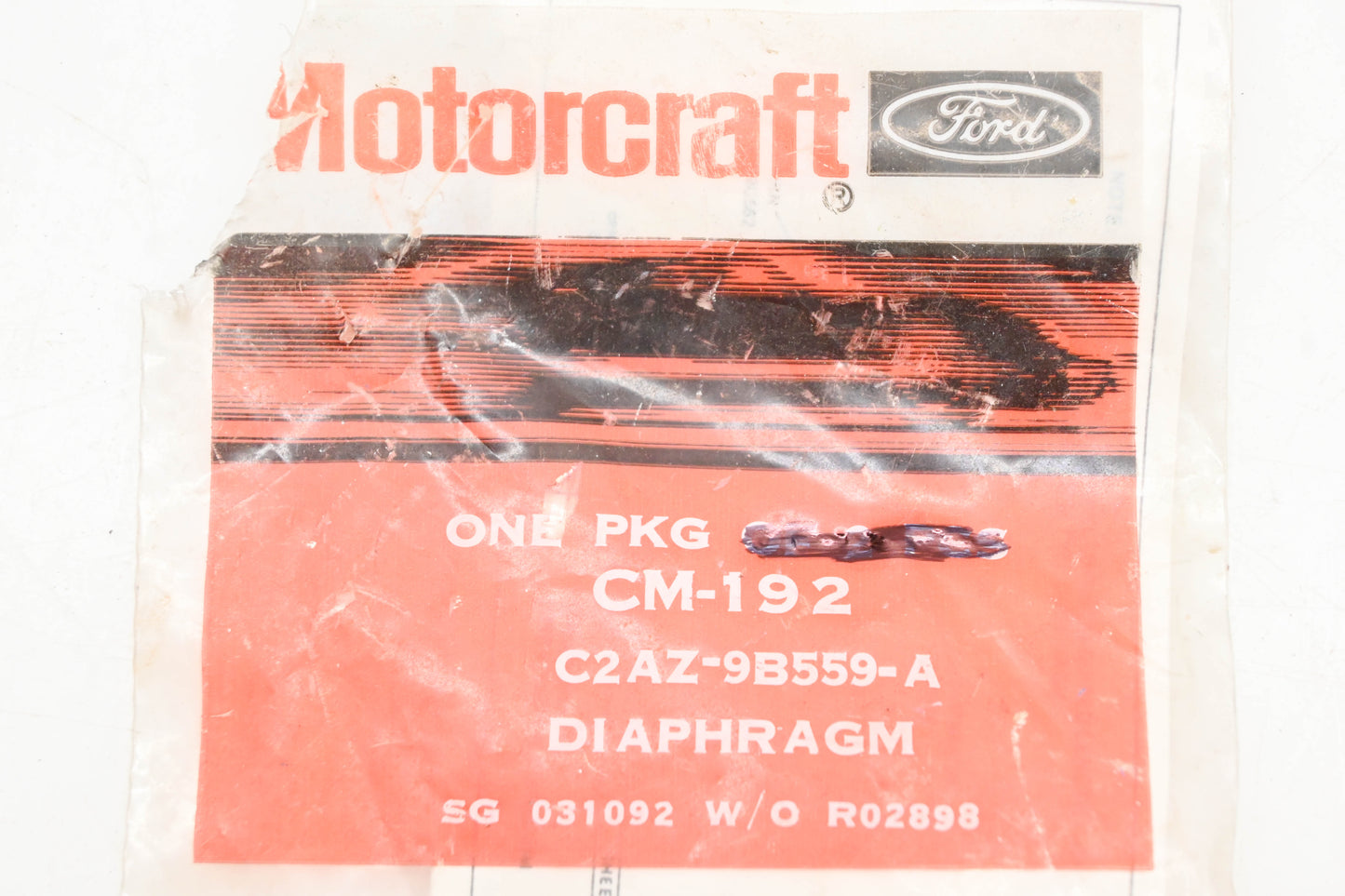 New OEM Motorcraft CM-192, C2AZ-9B559-A Accelerator Pump Diaphragm Assembly NOS