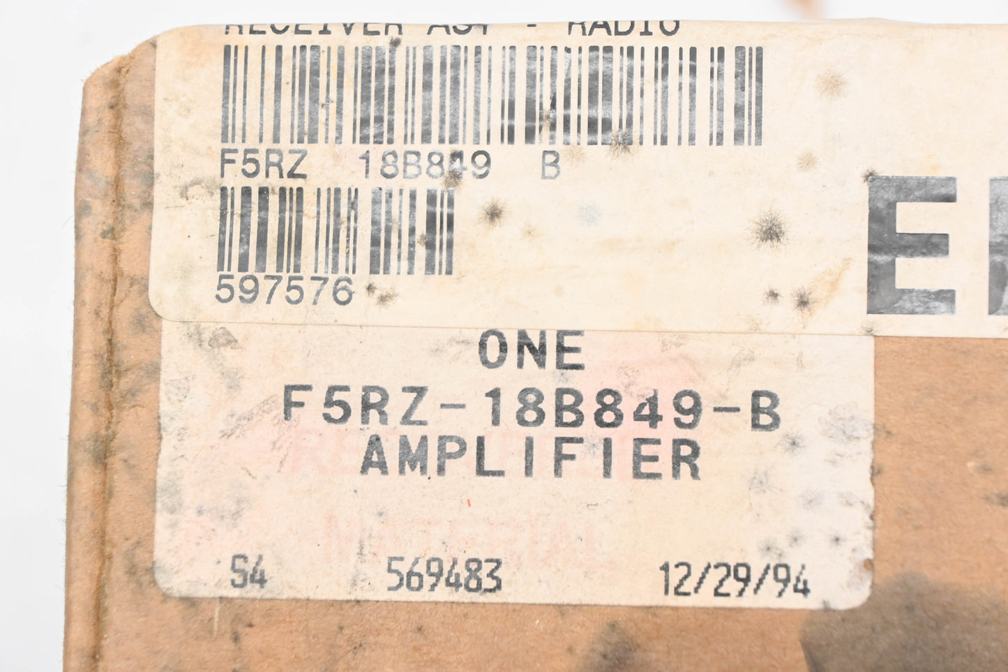 New OEM Ford F5RZ-18B849-B, 95BP-18T806-AA Amplifier NOS
