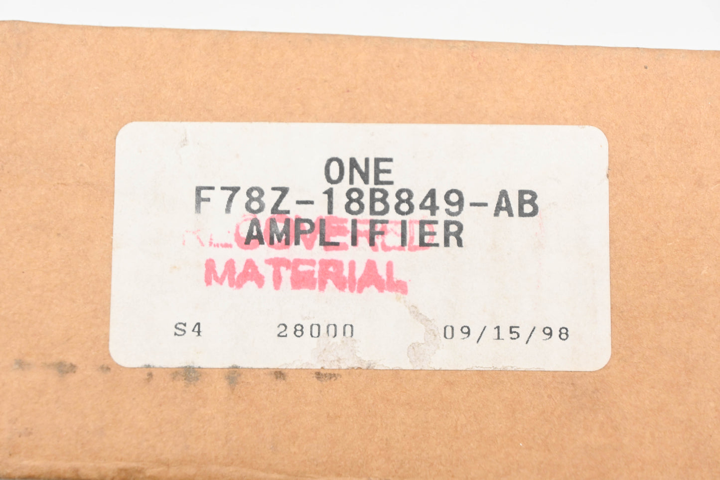 New OEM Ford F78Z-18B849-AB, F4ZF-18A965-AA Amplifier NOS