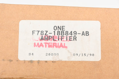 New OEM Ford F78Z-18B849-AB, F4ZF-18A965-AA Amplifier NOS