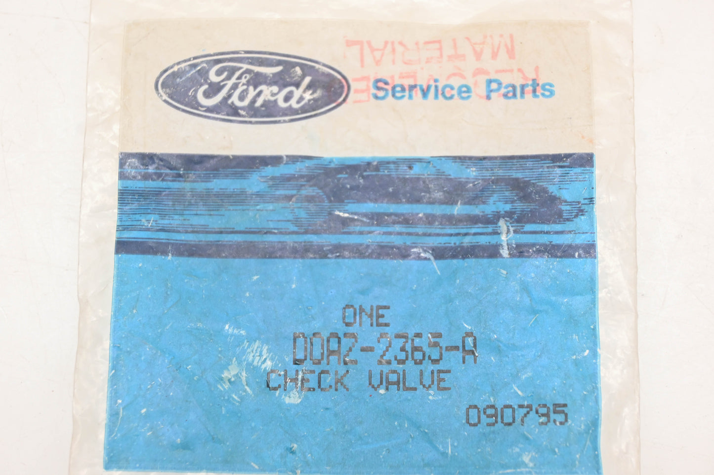 New OEM Ford DOAZ-2365-A Brake Booster Vacuum Check Valve NOS