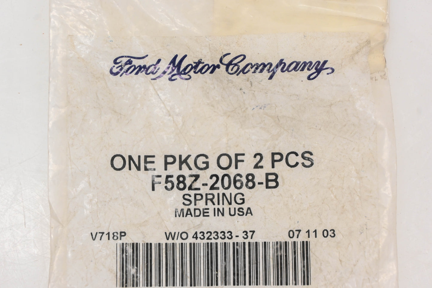 New OEM Ford F58Z-2068-B Springs Qty 2 NOS