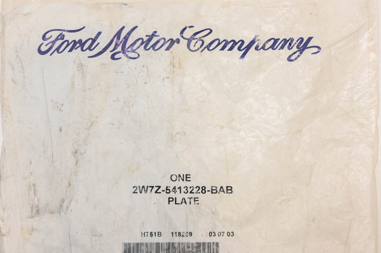 New OEM Ford 2W7Z-5413228-BAB Door Scuff Plate NOS