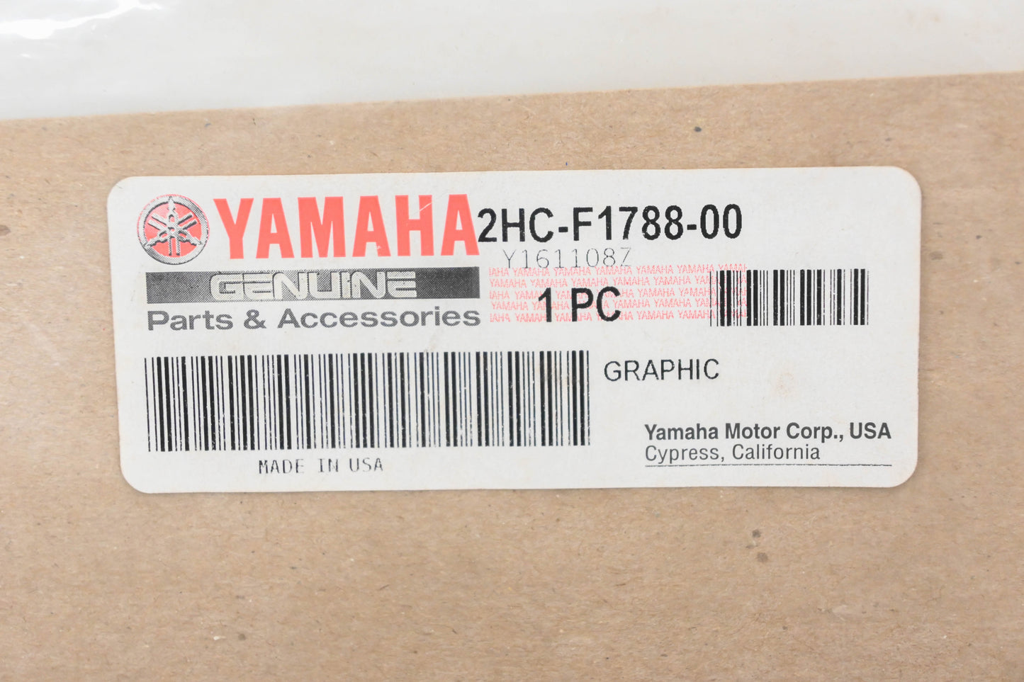 New OEM Yamaha 2HC-F1788-00-00 Graphic Decal NOS
