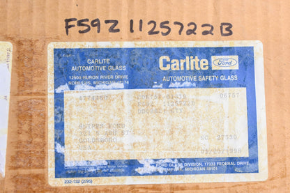 New OEM Ford F59Z-1125722-B, DD08821GTY Carlite Side Door Glass NOS