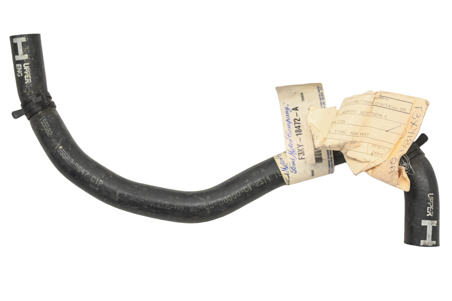New OEM Ford F3XY-18472-A Heater Hose NOS