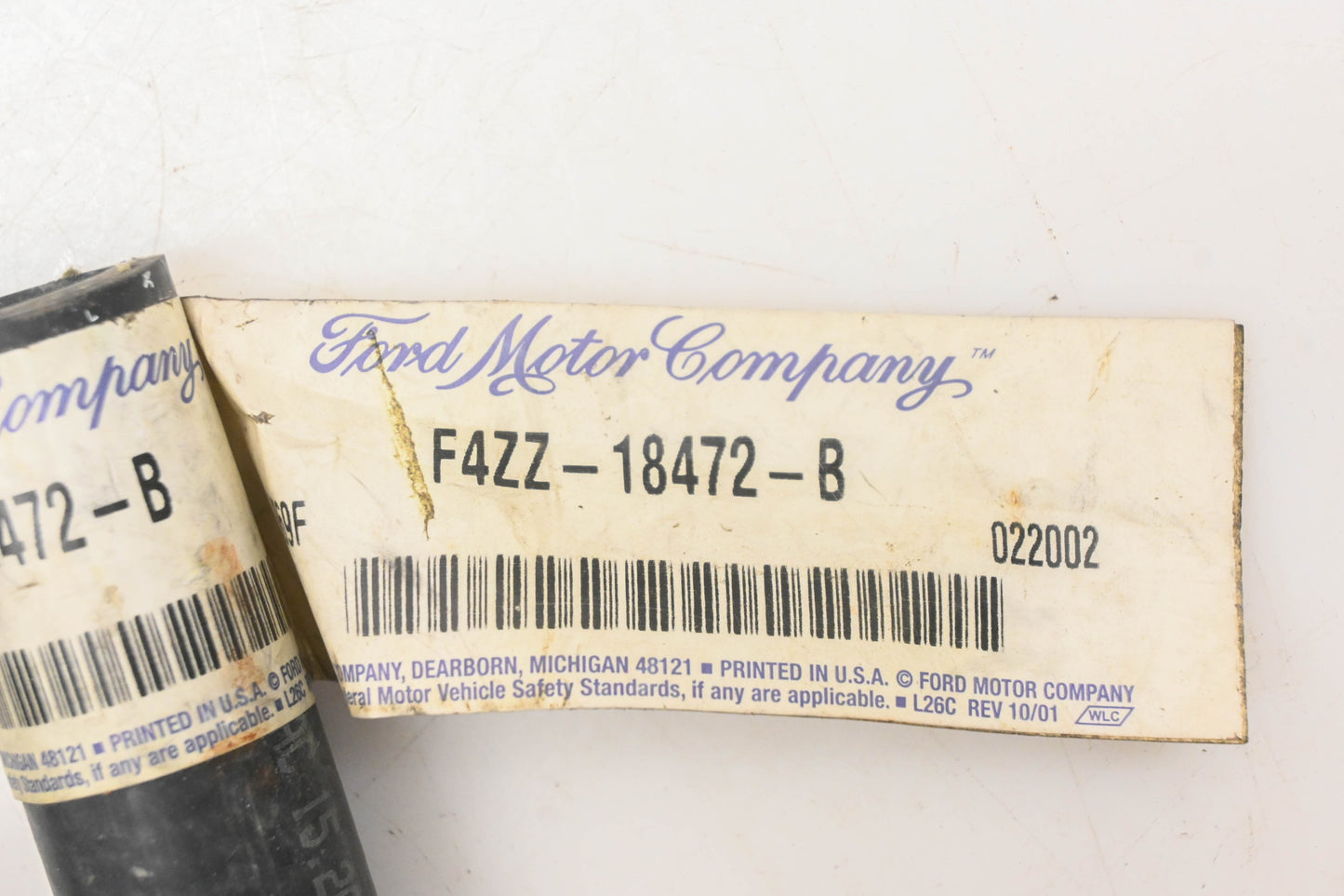 New OEM Ford F4ZZ-18472-B, F4ZH-18K579-AC Heater Hose NOS
