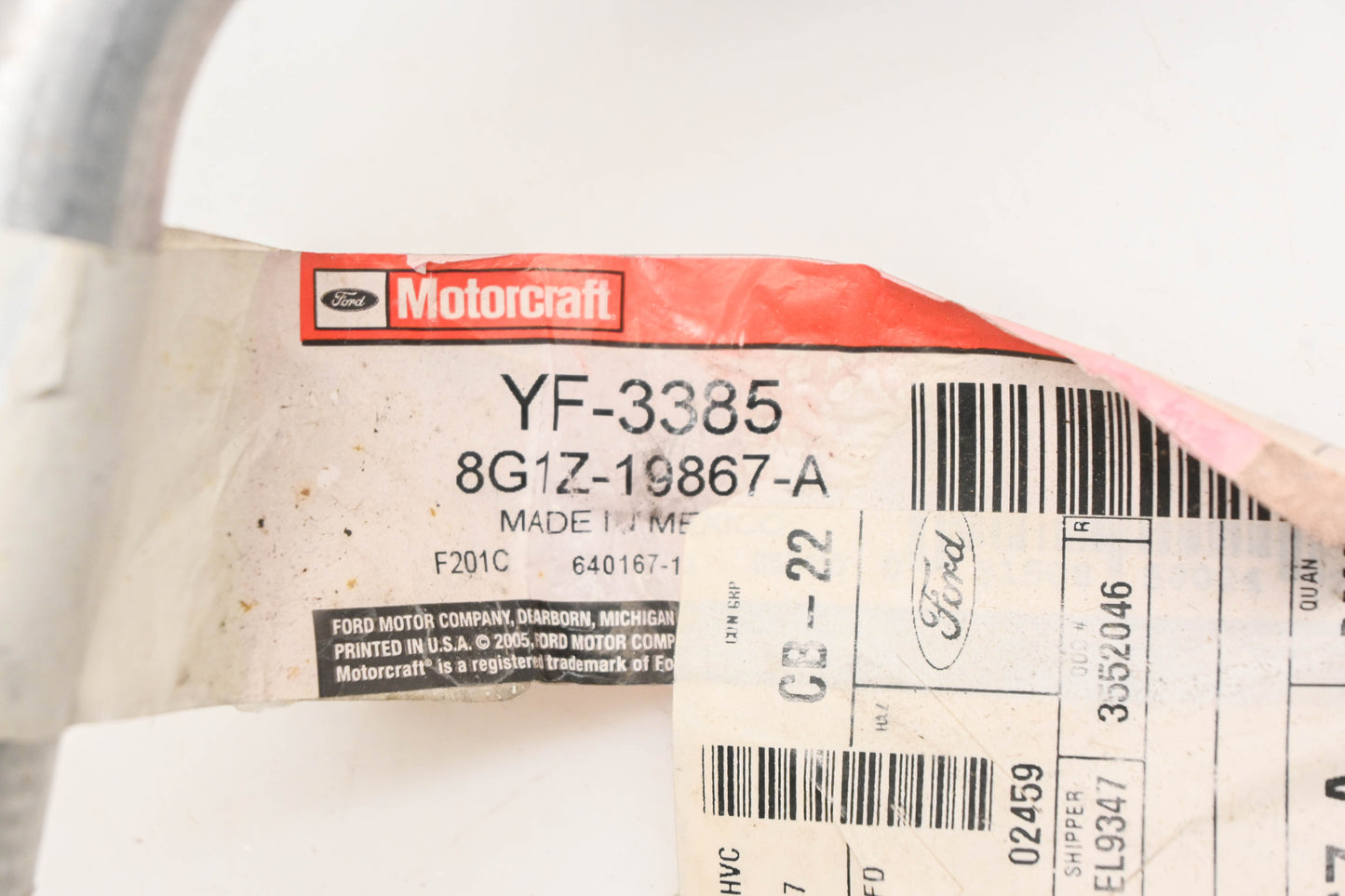 New OEM Motorcraft YF-3385, 8G1Z-19867-A, YF3385 A/C Suction Line Hose NOS