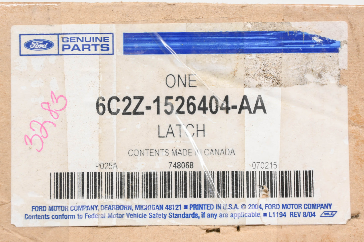 New OEM Ford 6C2Z-1526404-AA Sliding Door Handle Assembly NOS